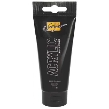 Photo Peinture acrylique Noir Tube de 100 ml : KREUL Solo Goya Acrylic 84126