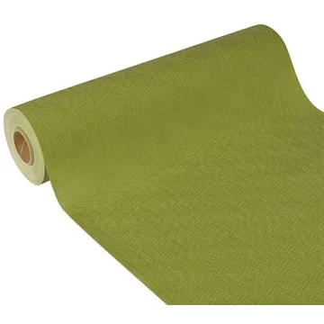 Chemin de table - Vert Olive - 24 m x 40 cm PAP STAR Soft Selection Plus