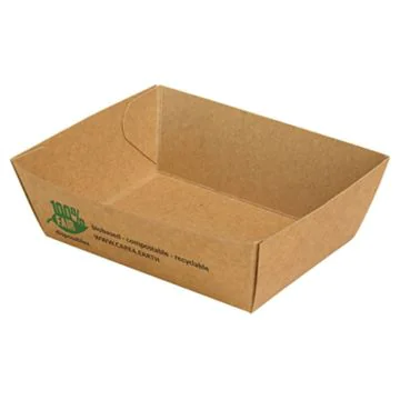 Photo Barquette pour snack  - 90 x 70 x 35 mm PAP STAR Pure