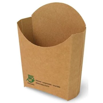 Photo Étui à frites - 140 x 135 x 40 mm PAP STAR Pure