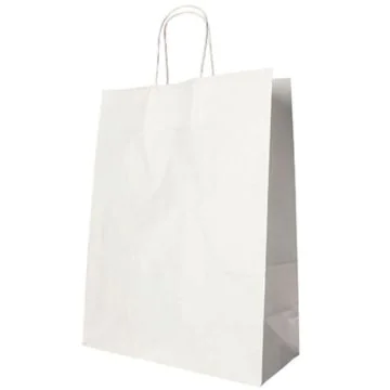 Photo Sac en papier avec anse - 350 x 260 x 120 mm - Blanc PAP STAR