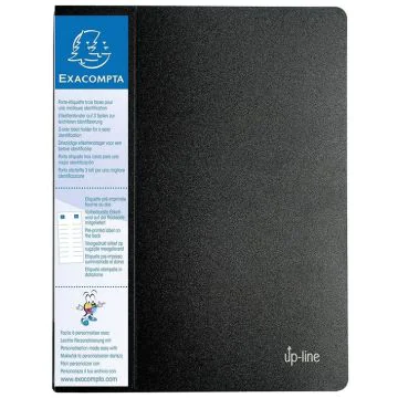 Photo Protège-documents de 160 vues en PP - Noir EXACOMPTA Opaque Up Line