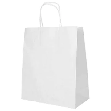 Photo Sac en papier avec anse - 280 x 220 x 100 mm - Blanc PAP STAR