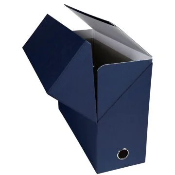 Image Boîte de classement en carton - Dos 120 mm - Bleu foncé EXACOMPTA