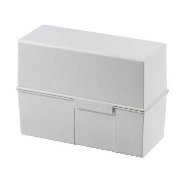 Photo Boite pour fiches en plastique - Format A5 - Gris clair : HAN 975-11 