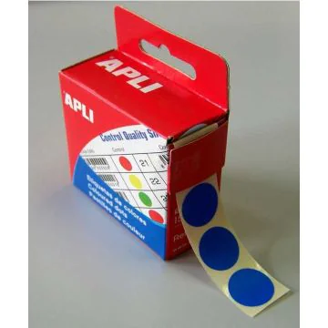 Photo Pastilles adhésives 15 mm - Bleu AGIPA 115008 Etiquettes
