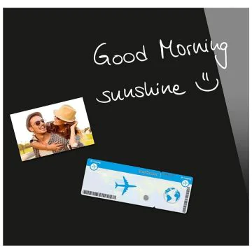 Photo Tableau magnétique en verre - 450 x 450 mm - Noir BE BOARD