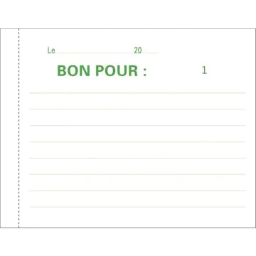 Photo BONS POUR Carnet autocopiant Dupli - 105 x 135 mm EXACOMPTA Image