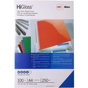 Photo Couvertures pour Reliure HiGloss - Carton - Bleu GBC