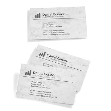 Photo SIGEL DP742 : Lot de 100 cartes de visite 3C gris marbré - 225 g