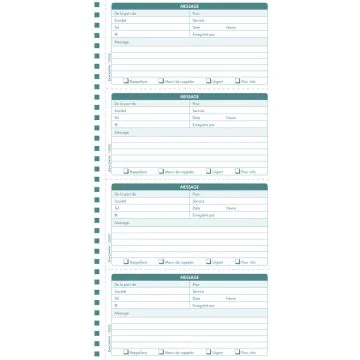 Photo Messages téléphoniques - Carnet autocopiant Dupli à spirales EXACOMPTA Image