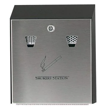 Image Cendrier mural compact Zone fumeurs FGR1012EBK RUBBERMAID