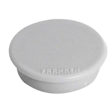 Photo Lot de 10 Aimants ronds - 13 mm - Gris : FRANKEN