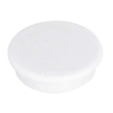 Photo Lot de 10 Aimants ronds - 38 mm - Blanc : FRANKEN