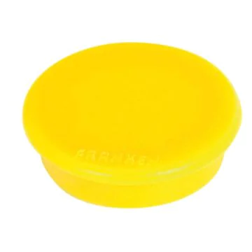 Photo Lot de 10 Aimants ronds - 38 mm - Jaune : FRANKEN