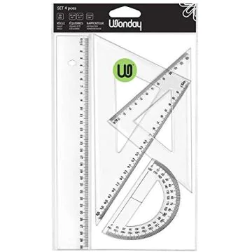 Règle, équerres et rapporteur - Kit de géométrie WONDAY Modèle