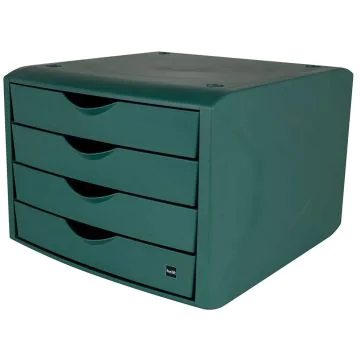 Photo Bloc de rangement - 4 tiroirs - Vert HELIT The Green Chameleon