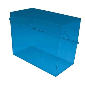 Photo Boite translucide pour Fiches - Format A6 - Bleu : HELIT H6904630
