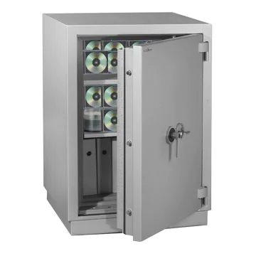 Photo Armoire forte ignifuge magnétique - Serrure à clé - 2 H - 240 L HARTMANN Media Duo 1240