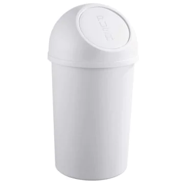 Photo Corbeille à papier avec couvercle 45 litres - Gris clair : HELIT H2401382