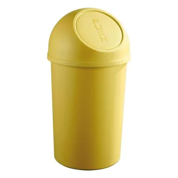 Photo Corbeille à papier avec couvercle 45 litres - Jaune : HELIT H2401318