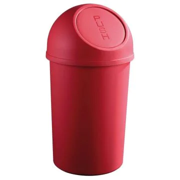 Photo Corbeille à papier avec couvercle 45 litres - Rouge : HELIT H2401325