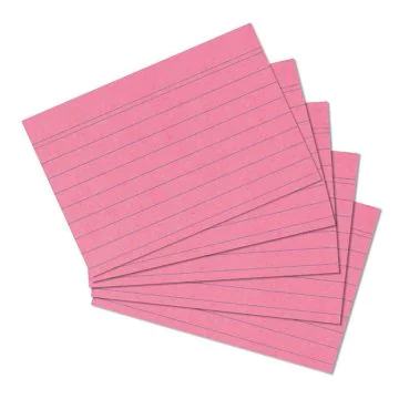 Photo Lot de 100 fiches Bristol lignées - 148 x 210 mm - Rose : HERLITZ 10835890 