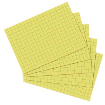 Photo Lot de 100 fiches Bristol quadrillées - 105 x 148 mm - Jaune : HERLITZ 10901445 