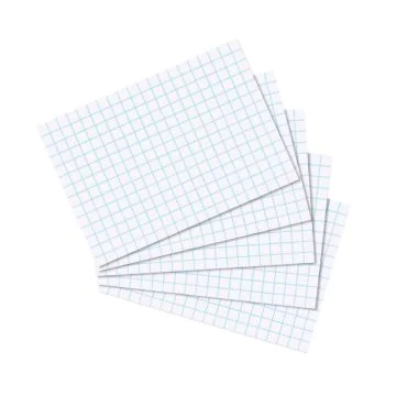 Photo Lot de 100 fiches Bristol quadrillées - 52 x 74 mm - Blanc : HERLITZ  10621456