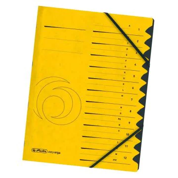 Photo Trieur à élastiques 12 compartiments - Jaune : HERLITZ  10843340