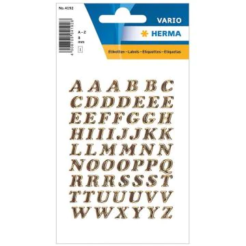 Photo HERMA 4192 : Etiquettes à lettres autocollantes - Or prismatic - 8,0 mm