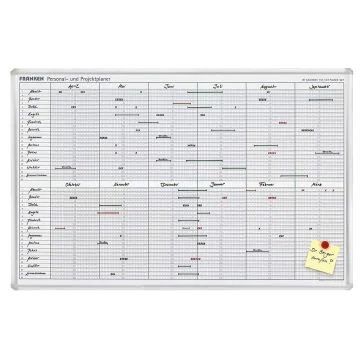 Photo Tableau pour planning annuel - 24 positions : FRANKEN Jet Calendrier