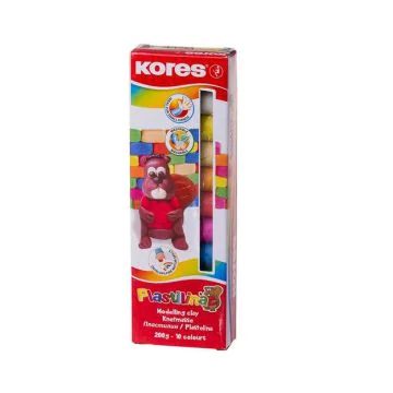Photo Lot de 10 rouleaux de pâte à modeler pour enfants - Plastilina : KORES
