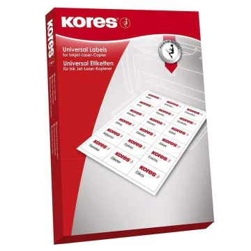 Photo Étiquettes adhésives blanches - 97 x 42,3 mm : KORES L9742