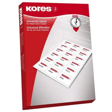 Photo Étiquettes adhésives blanches - 97 x 67,7 mm : KORES L9767 