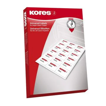 Photo Étiquettes rondes - Blanc - Diamètre 40 mm : KORES