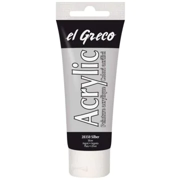 Peinture acrylique EL Greco - 75 ml - Argent  KREUL  tube