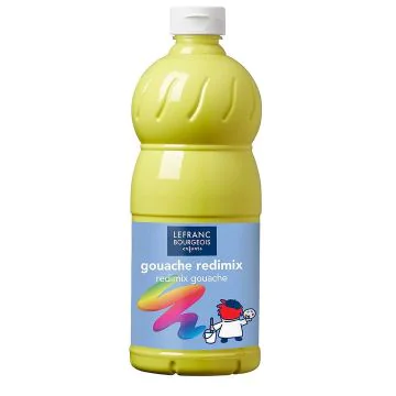 Photo Gouache liquide Jaune citron - 1000 ml LEFRANC
