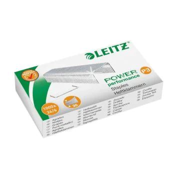 Photo LEITZ : Boite de 1000 agrafes zinguées - 24/6 - 5570-00-00