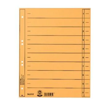 Photo Lot de 100 Intercalaires en carton - 240 x 300 mm - Jaune : LEITZ - 1658-00-15