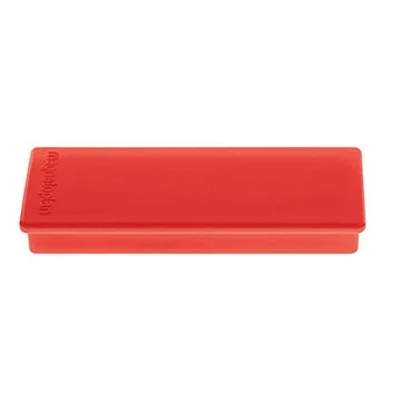 Photo Lot de 10 Aimants rectangulaires - 55 x 22 mm - Rouge : MAGNETOPLAN 1665106