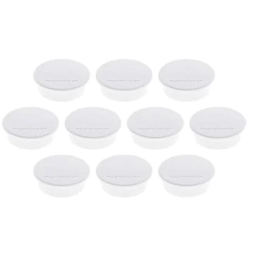 Photo Lot de 10 Aimants ronds - 40 mm - Blanc : MAGNETOPLAN 1662000