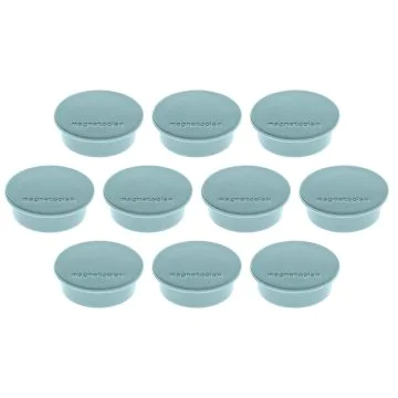 Photo Lot de 10 Aimants ronds - 40 mm - Bleu : MAGNETOPLAN 1662003