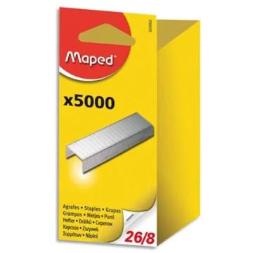 Photo MAPED : Boite de 5000 agrafes zinguées - 26/8 - 324502 0