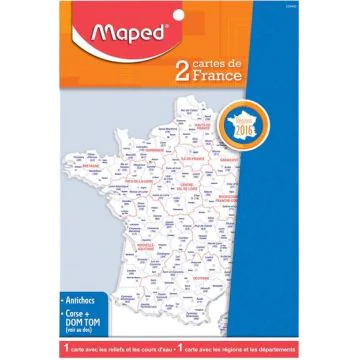 MAPED : Lot de 2 gabarits carte de France 255400