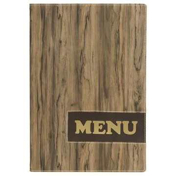 Photo Protège-menus A4 - Simili-cuir imitation Bois SECURIT Design Wood Image