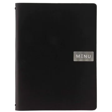 Protège-menus A4 - Cuir lisse - Noir SECURIT Royal Image
