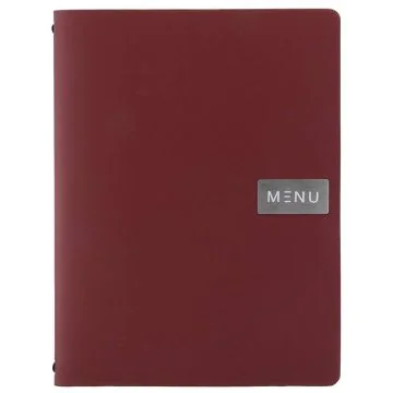 Protège-menus A4 - Cuir lisse - Rouge SECURIT Royal Image