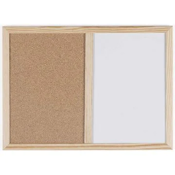 Photo Tableau duo blanc magnétique et liège - 400 x 300 mm BI-OFFICE Exemple