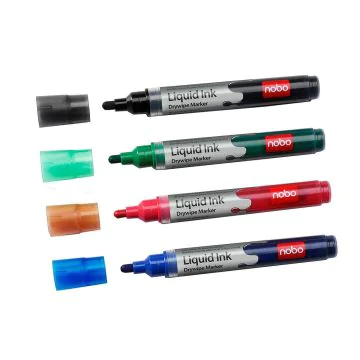 Photo Lot de 6 marqueurs à encre liquide - Assortiment : NOBO Liquid Ink 1901077